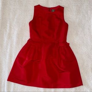 Red Taylor dress with bows